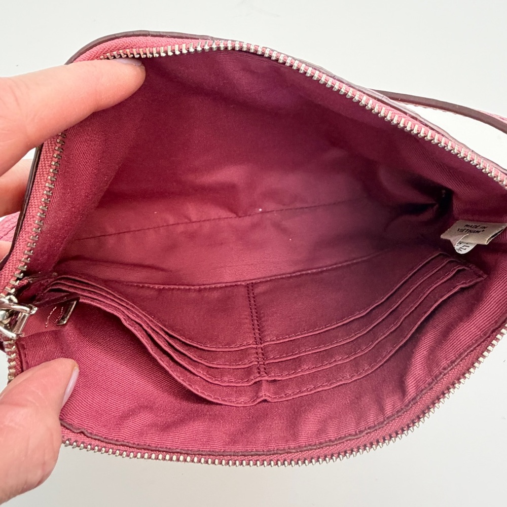 Coach Signature Embossed Pebble Leather Bag - Picture 6 of 7